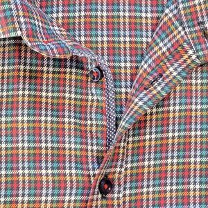 Sand Copenhaven 2 Ply Button Up Shirt Mens 43 LS Contract Cuff Colorful Multi